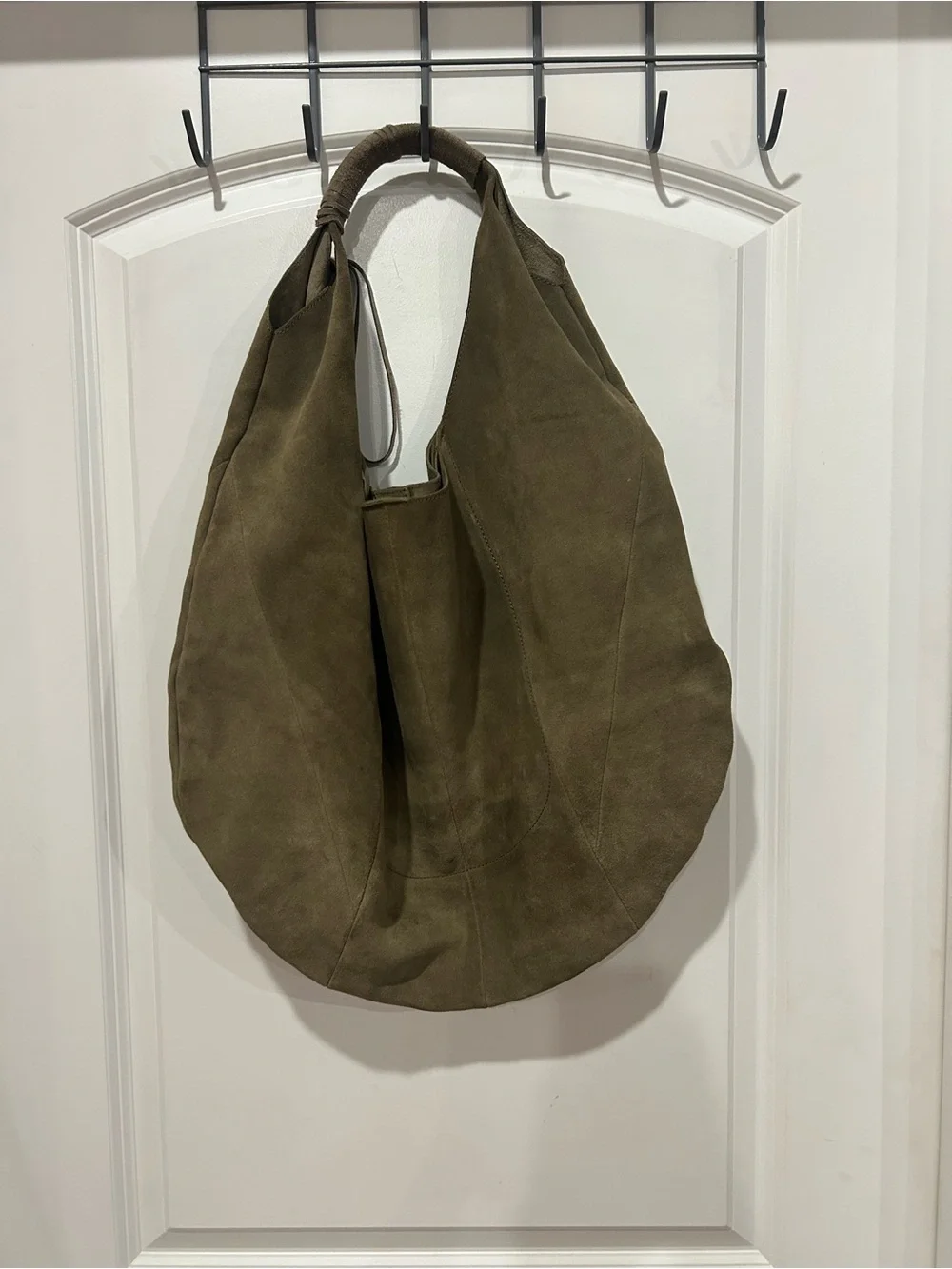 HOBO Olive Green Suede Slouch Hobo Bag - Picture 2 of 7